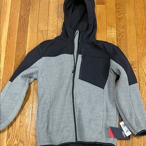Reebok Black and Gray Hooded Jacket